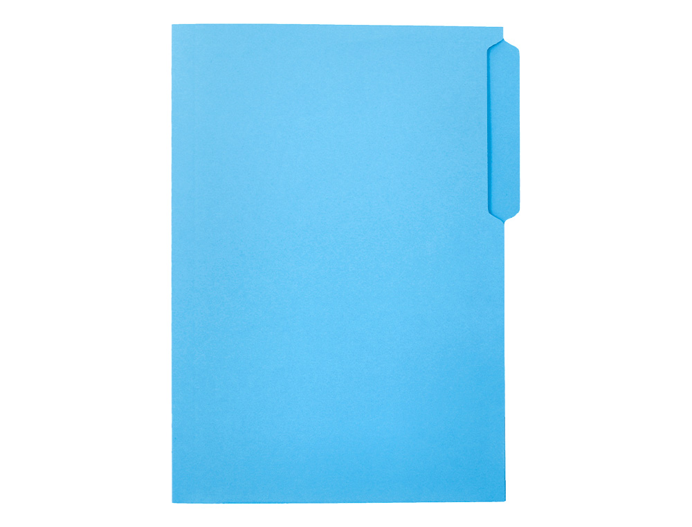 SUBCARPETA CARTULINA LIDERPAPEL FOLIO PESTAÑA SUPERIOR 240G/M2 AZUL