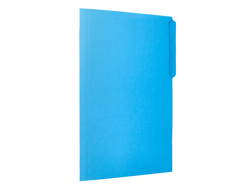 SUBCARPETA CARTULINA LIDERPAPEL FOLIO PESTAÑA SUPERIOR 240G/M2 AZUL