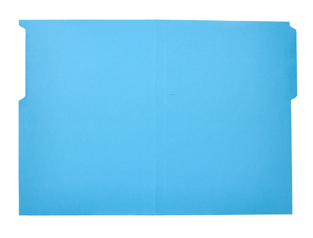 SUBCARPETA CARTULINA LIDERPAPEL FOLIO PESTAÑA SUPERIOR 240G/M2 AZUL