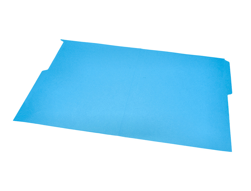 SUBCARPETA CARTULINA LIDERPAPEL FOLIO PESTAÑA SUPERIOR 240G/M2 AZUL