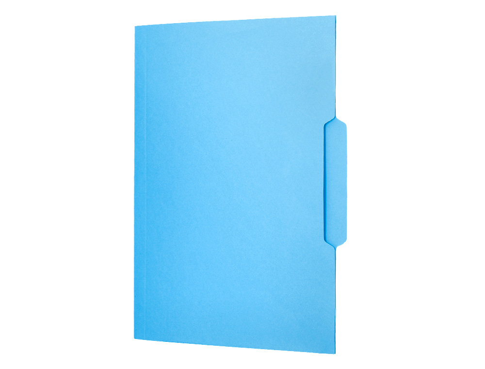 SUBCARPETA CARTULINA LIDERPAPEL FOLIO PESTAÑA CENTRAL 240G/M2 AZUL