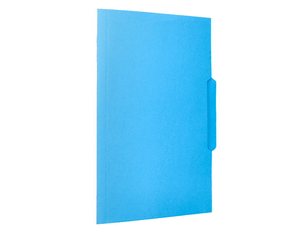 SUBCARPETA CARTULINA LIDERPAPEL FOLIO PESTAÑA CENTRAL 240G/M2 AZUL