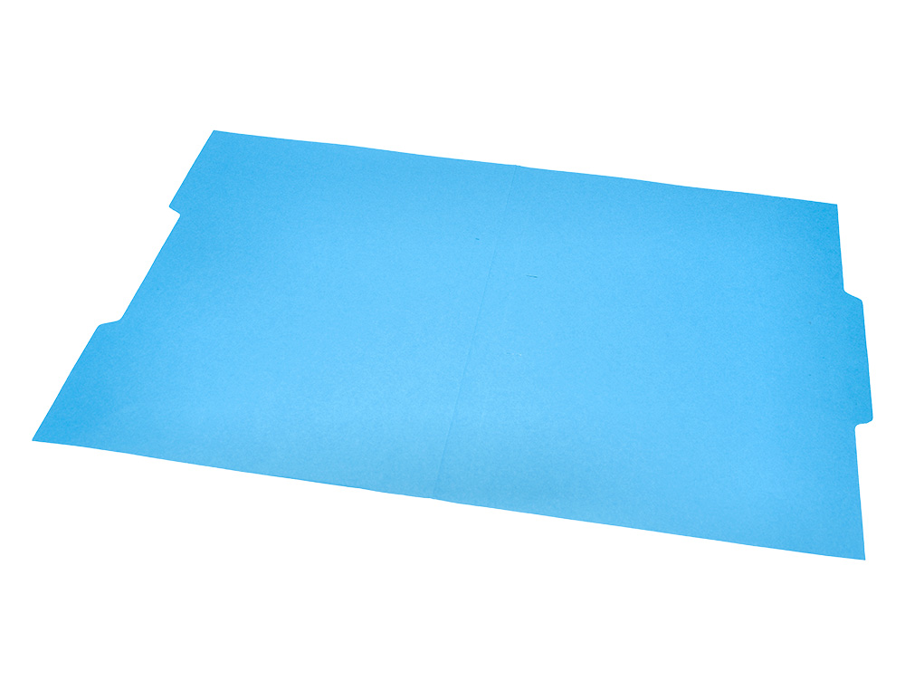 SUBCARPETA CARTULINA LIDERPAPEL FOLIO PESTAÑA CENTRAL 240G/M2 AZUL