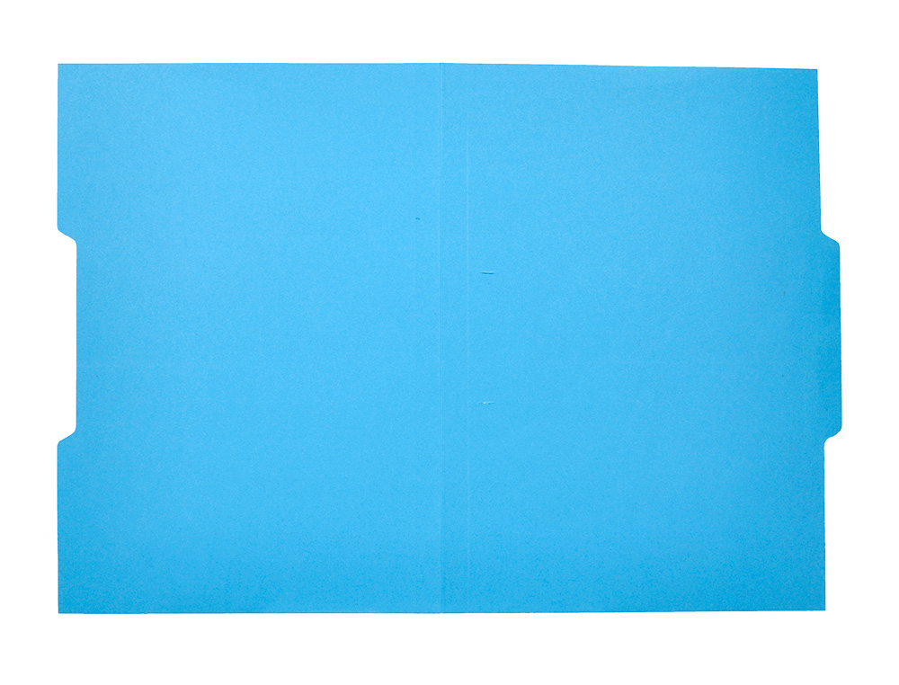 SUBCARPETA CARTULINA LIDERPAPEL FOLIO PESTAÑA CENTRAL 240G/M2 AZUL