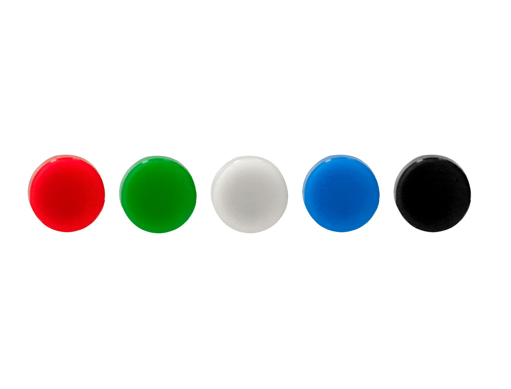 IMANES PARA SUJECION LIDERPAPEL ECOUSE PP RECICLADO PARA PIZARRA MAGNETICA 25 MM CAJA DE 10 UNIDADES
