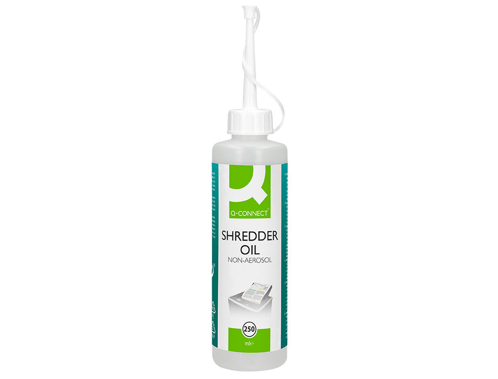 Aceite lubricante q-connect para destructora de documentos bote de 250 ml