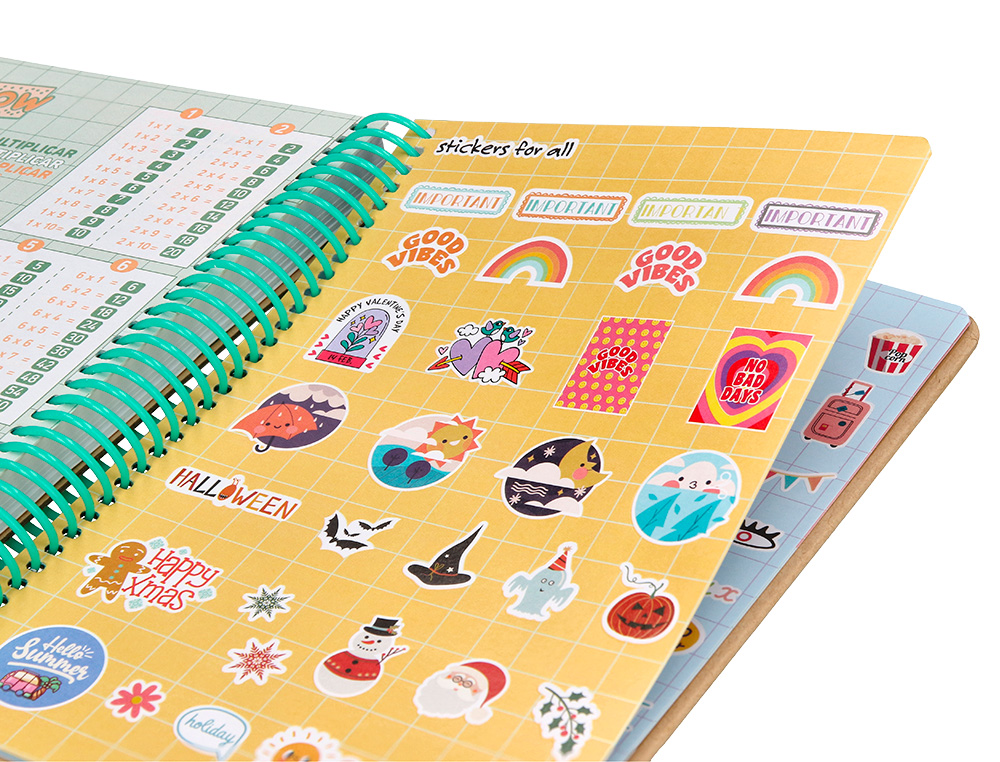 AGENDA ESCOLAR LIDERPAPEL CURSO 23-24 CLASSIC DIN A5 EN CATALAN DIA PAGINA ESPIRAL CIERRE CON GOMA