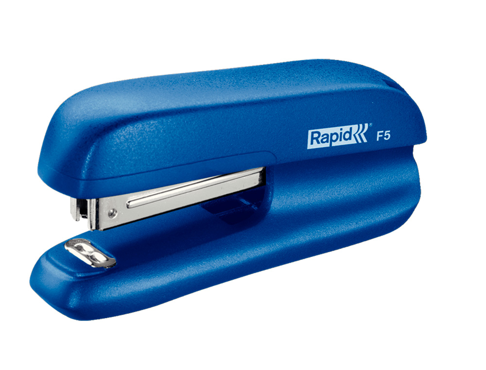 Grapadora rapid f5 mini plastico capacidad de grapado 10 hojas usa grapas n 10 color azul