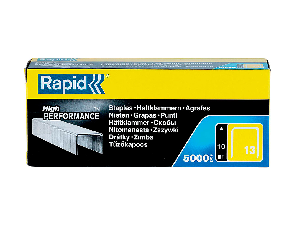 Grapas rapid 13/10 mm galvanizada caja de 5000 unidades