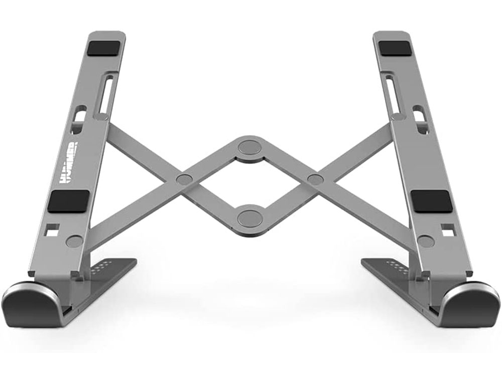 Elevador nox hummer para portatil 17/' con base de aluminio plegable con bolsa de transporte
