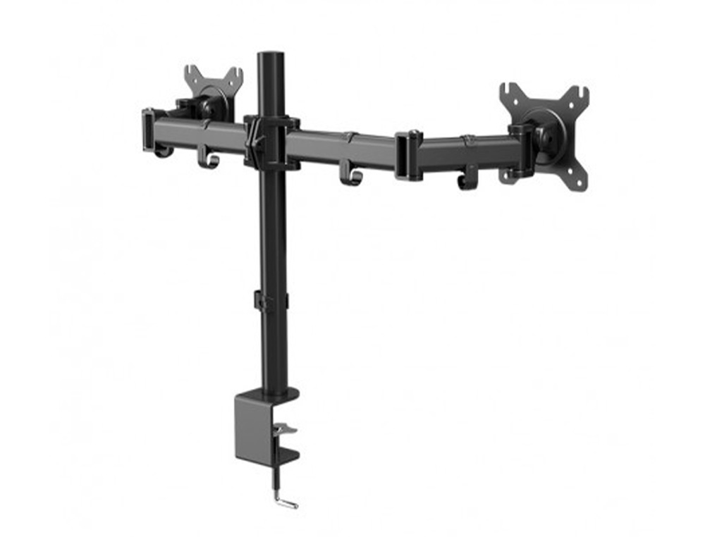 Soporte nox para monitor lite stand 13/'/27/' dual vesa altura maxima 600 mm hasta 8 kg color negro