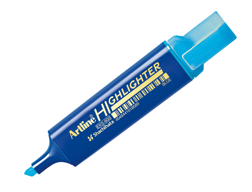 ROTULADOR ARTLINE FLUORESCENTE EKS-600 AZUL PUNTA BISELADA