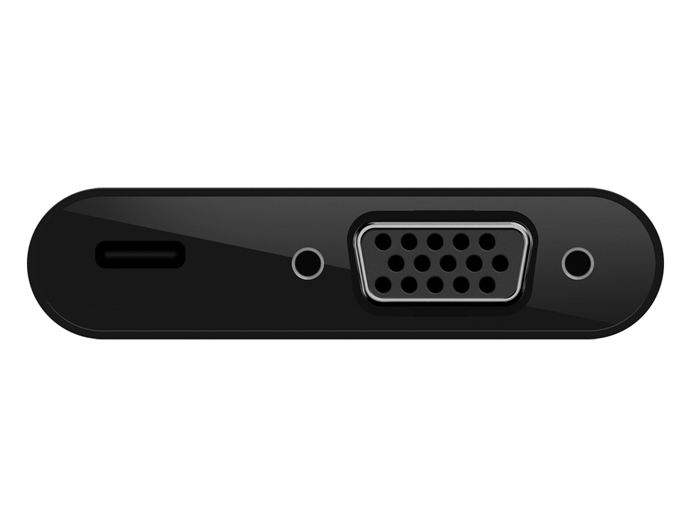 Adaptador belkin avc001btbk usb-c a vga + carga color negro