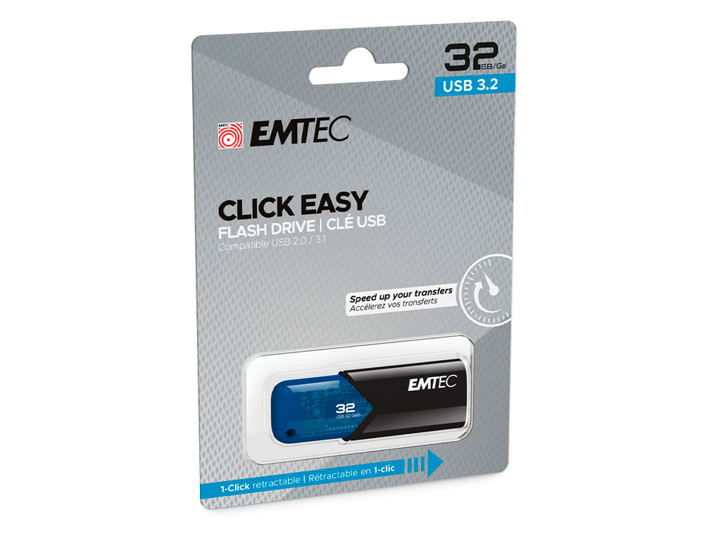 Memoria emtec usb 3.2 click easy 32 gb azul