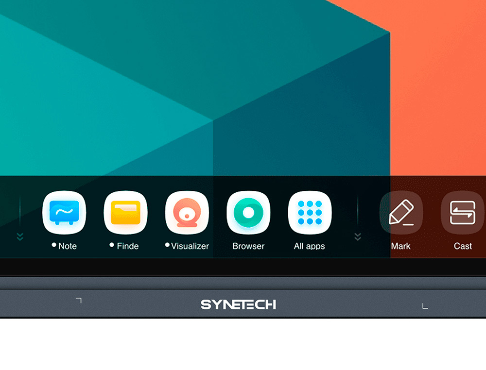 Pantalla interactiva synetech educativa cesy 65/' con android 11 formato 16:9 contraste 4000:1 sin ops