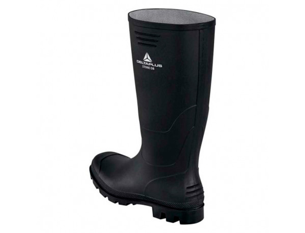 BOTAS DELTAPLUS DE SEGURIDAD STONE PVC NEGRO SUELA DE TACOS TALLA 38
