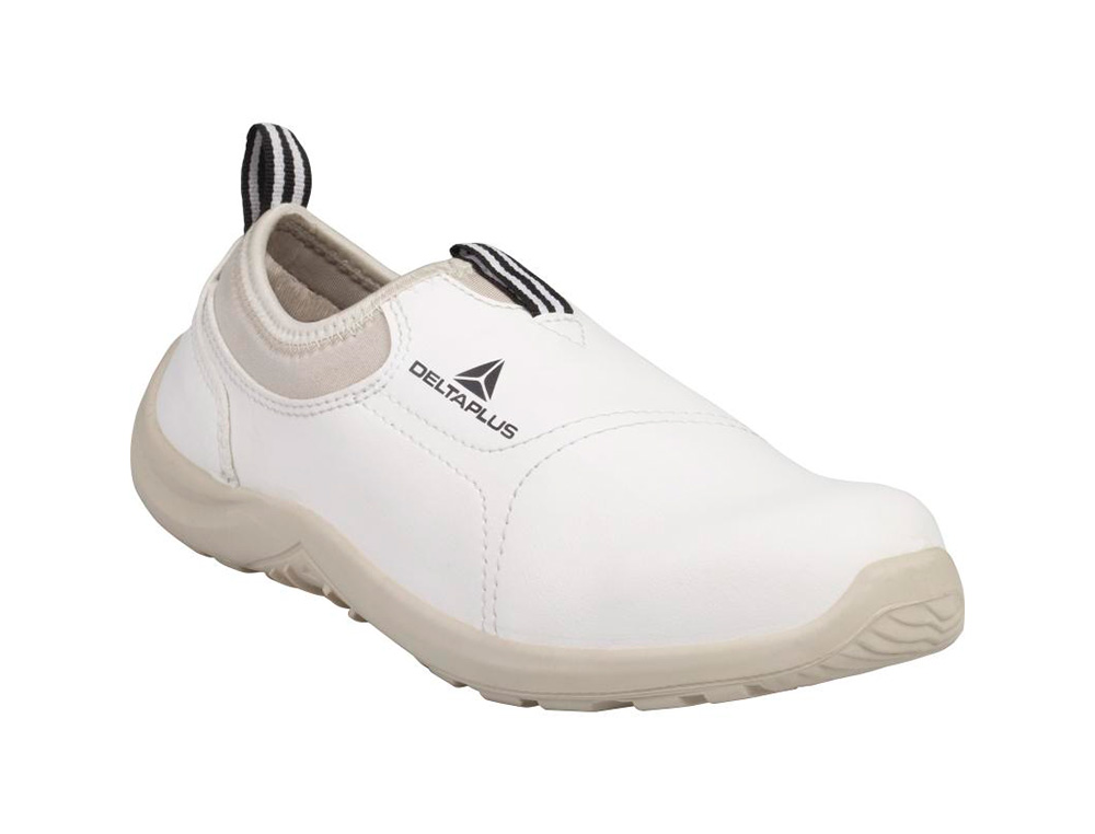 Zapatos de seguridad deltaplus microfibra pu suela pu mono-densidad color blanco talla 38