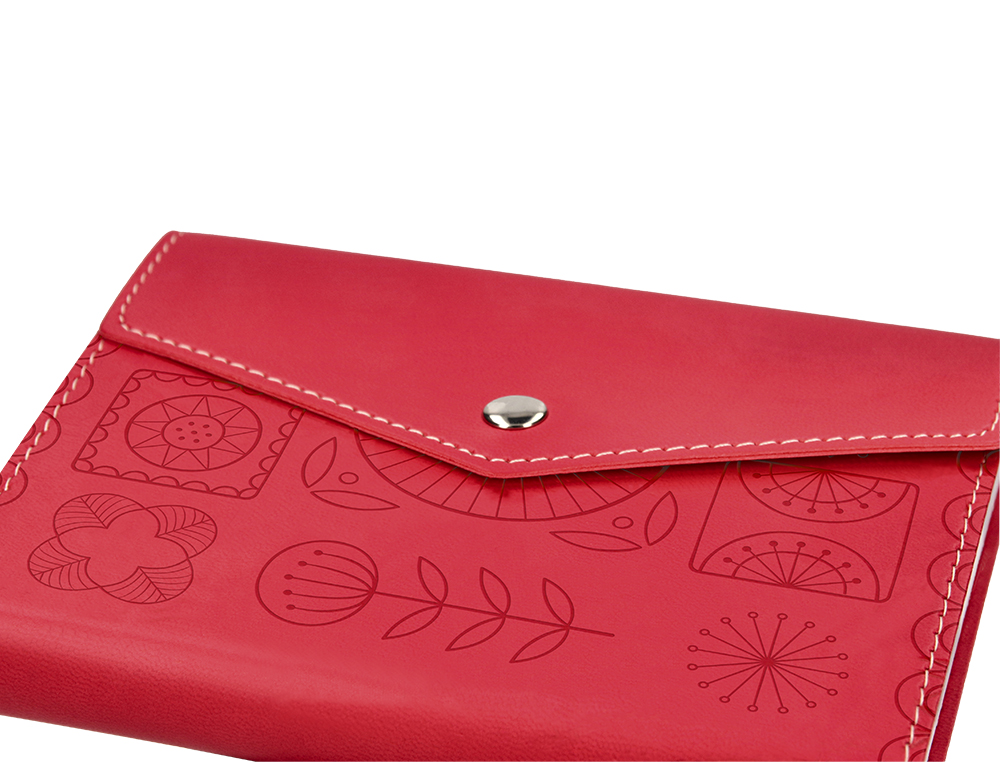 AGENDA ENCUADERNADA LIDERPAPEL THERASIA MINI 2024 DIA PAGINA COLOR ROJO PAPEL 70 GR