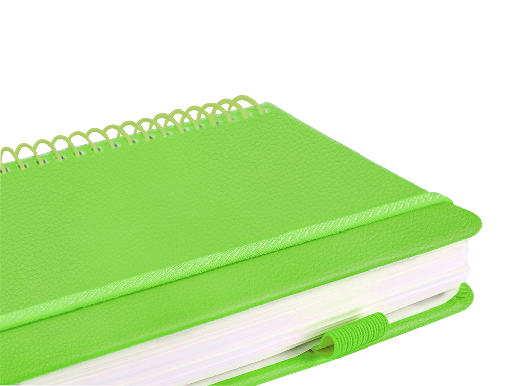 AGENDA ENCUADERNADA LIDERPAPEL NEON A5 2024 DIA PAGINA PAPEL 70 GR COLOR VERDE