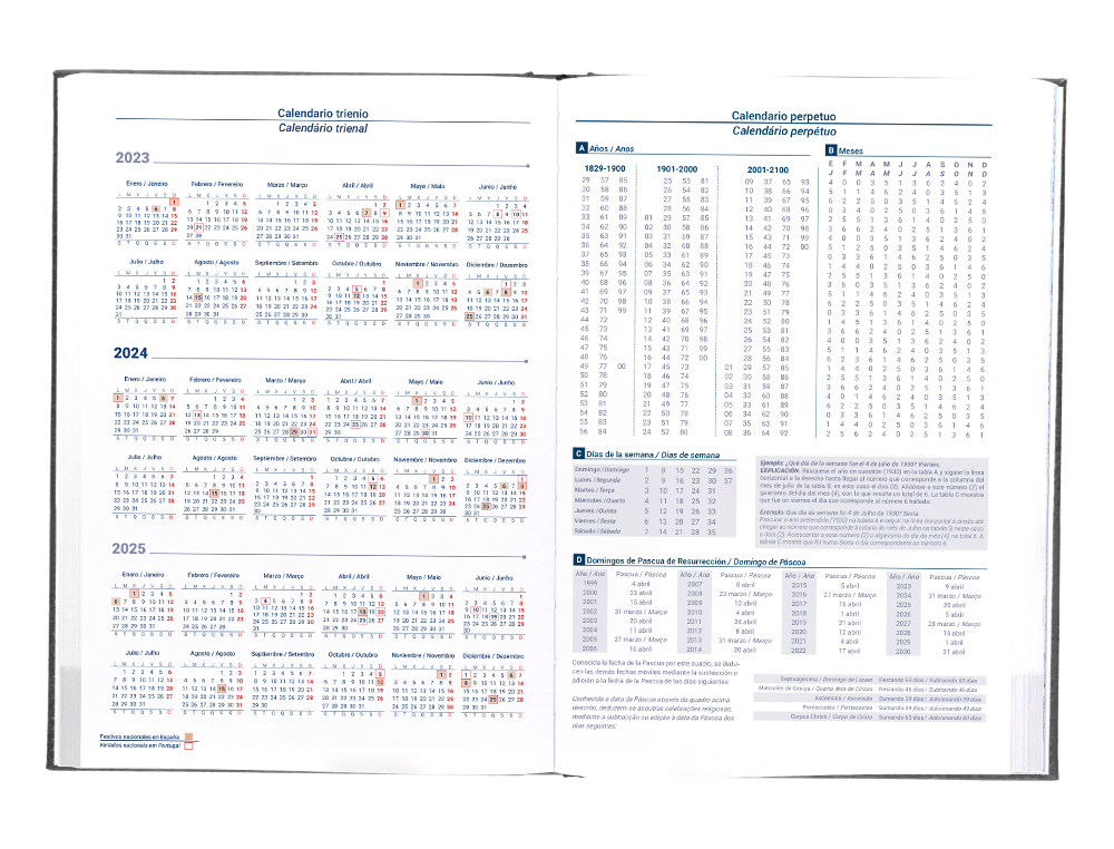 AGENDA ENCUADERNADA LIDERPAPEL CRETA 15X21 CM 2024 DIA PAGINA COLOR NEGRO PAPEL 70 GR