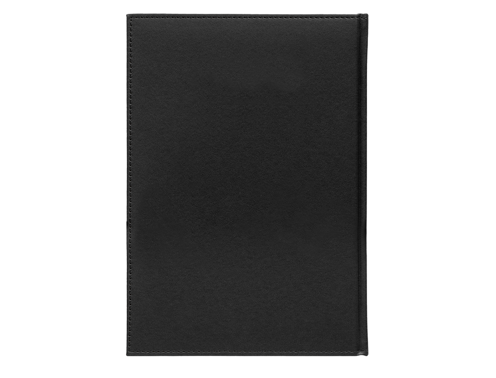 AGENDA ENCUADERNADA LIDERPAPEL CRETA 15X21 CM 2024 DIA PAGINA COLOR NEGRO PAPEL 70 GR