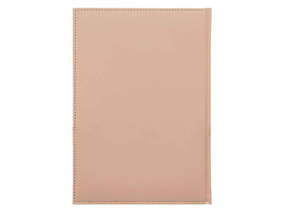 AGENDA ENCUADERNADA LIDERPAPEL CRETA 17X24 CM 2024 DIA PAGINA COLOR NUDE PAPEL 70 GR