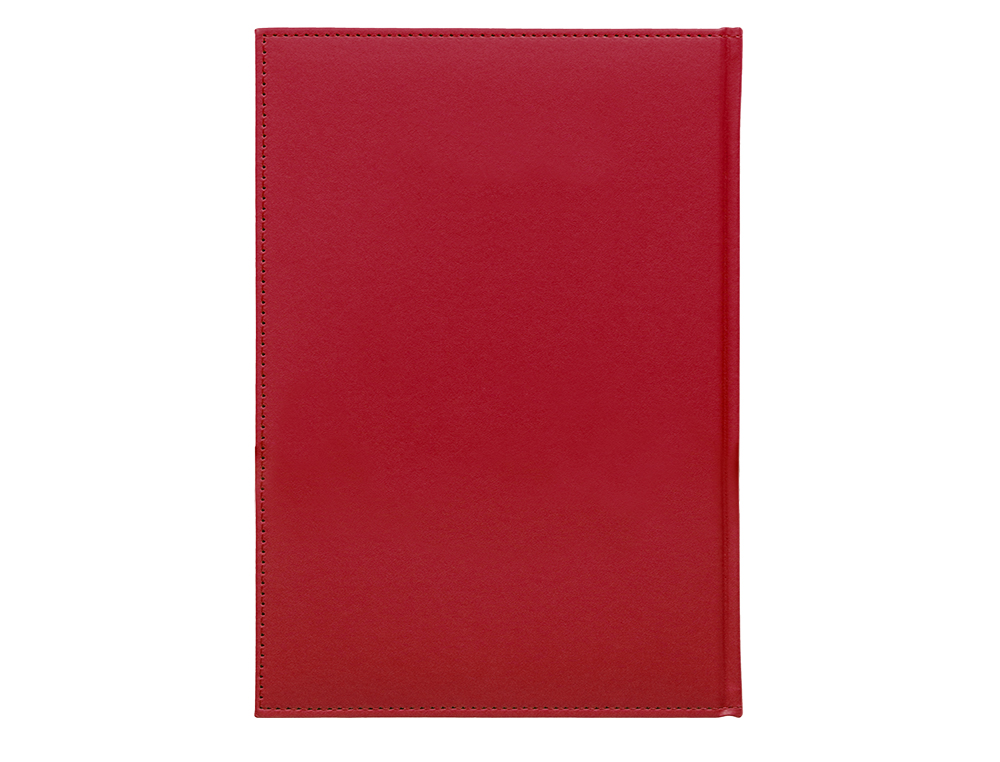 AGENDA ENCUADERNADA LIDERPAPEL CRETA 15X21 CM 2024 SEMANA VISTA COLOR ROJO PAPEL 70 GR