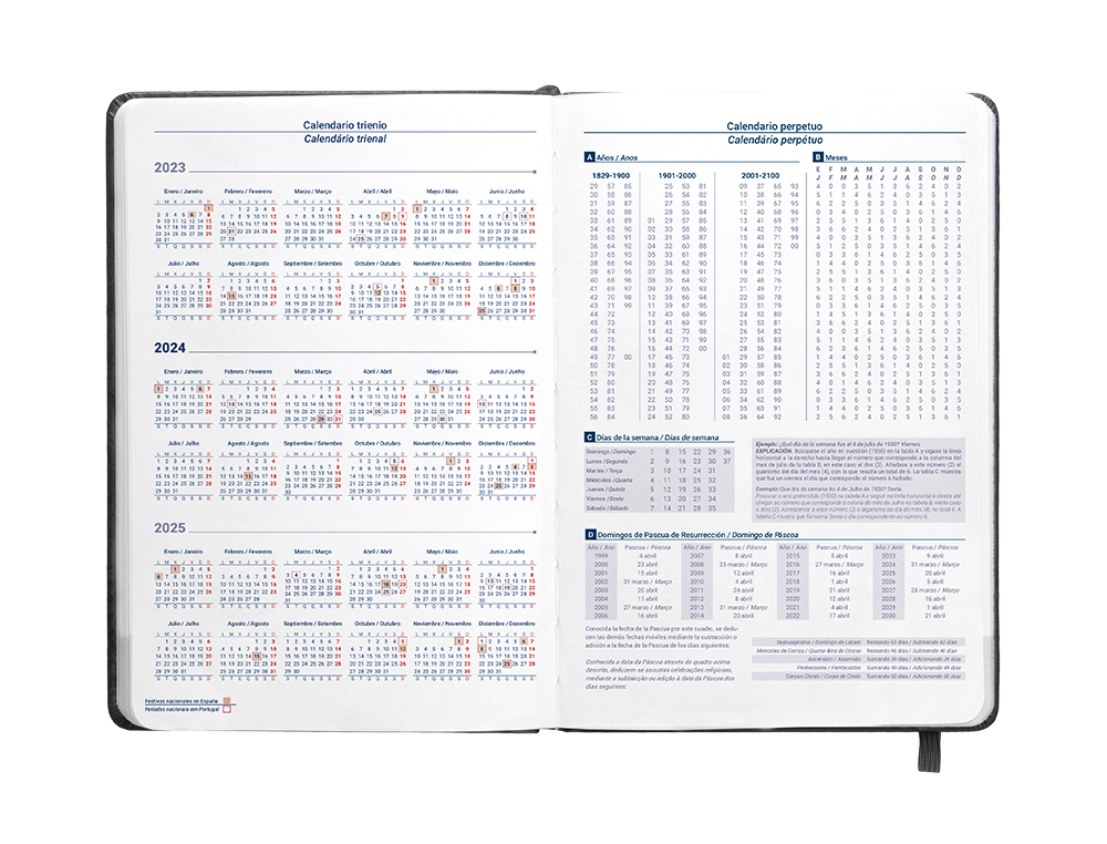 AGENDA ENCUADERNADA LIDERPAPEL MYKONOS 15X21 CM 2024 DIA PAGINA COLOR NEGRO PAPEL 70 GR