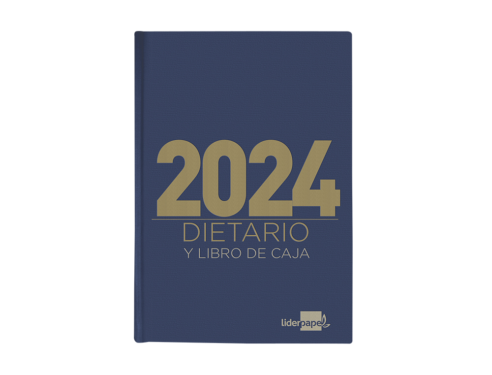 Dietario liderpapel 15x21,5 cm 2024 cuarto color azul papel 70 gr