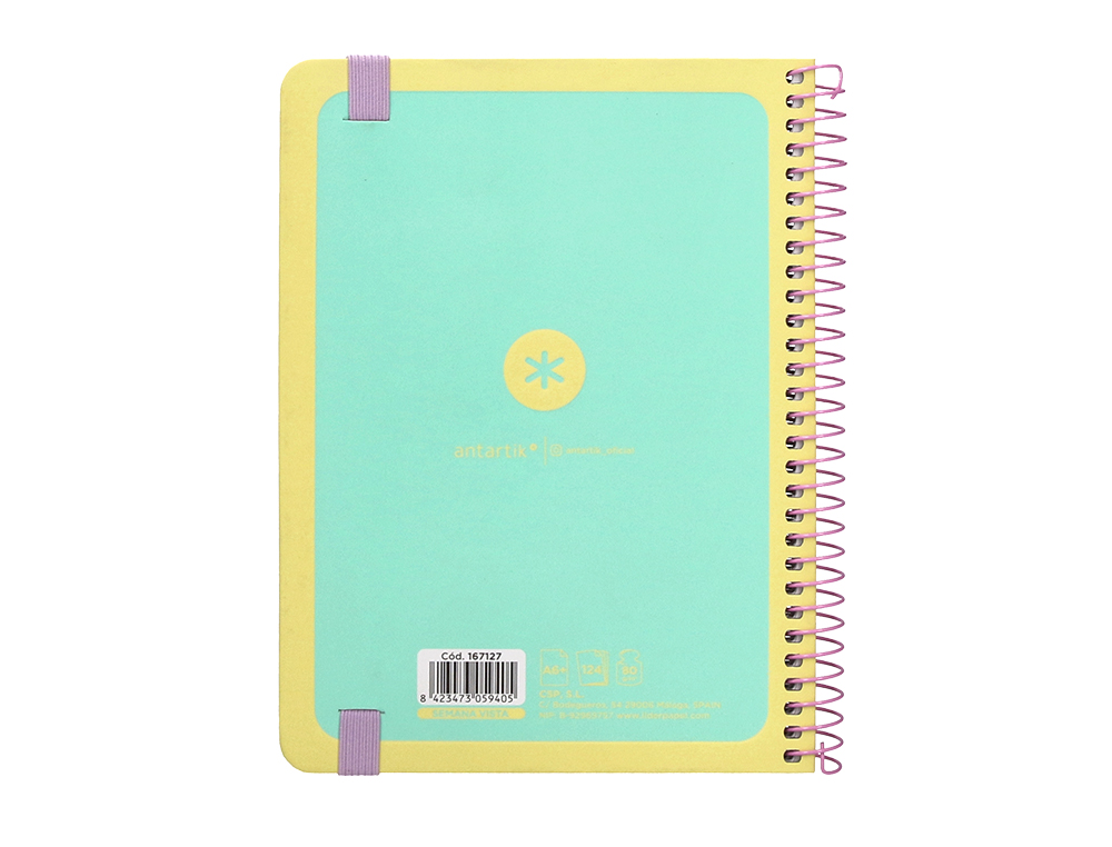 AGENDA DE OFICINA ANTARTIK A6+ 2024 SEMANA VISTA 80 GR CON SOBRE Y 3 HOJAS PEGATINAS MINT130X175 MM