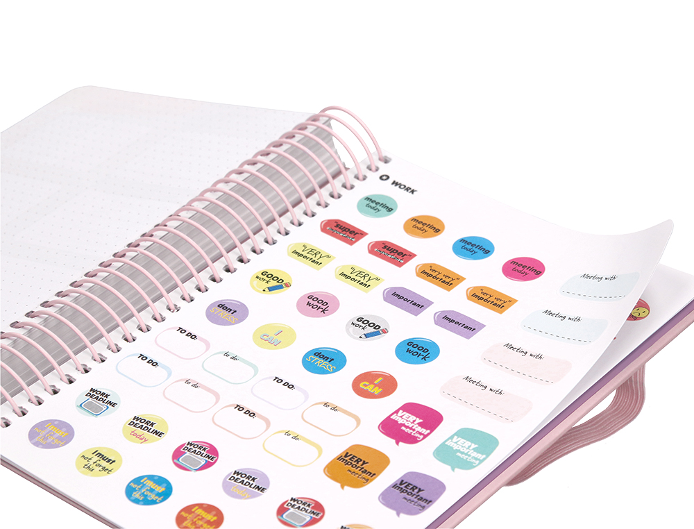 AGENDA DE OFICINA ANTARTIK 2024 DIA PAGINA 80 GR CON SOBRE MARCAPAGINAS Y 3 HOJAS PEGATINAS ROSA 130X175 MM