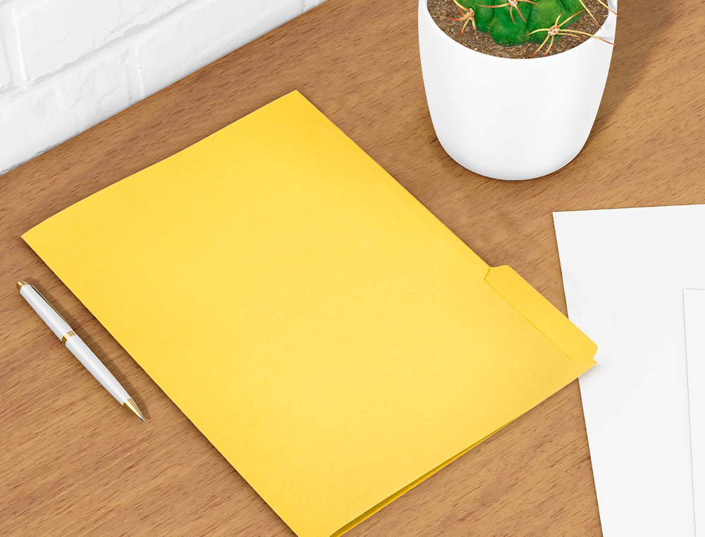 SUBCARPETA CARTULINA LIDERPAPEL A4 PESTAA INFERIOR 240G/M2 COLOR AMARILLO
