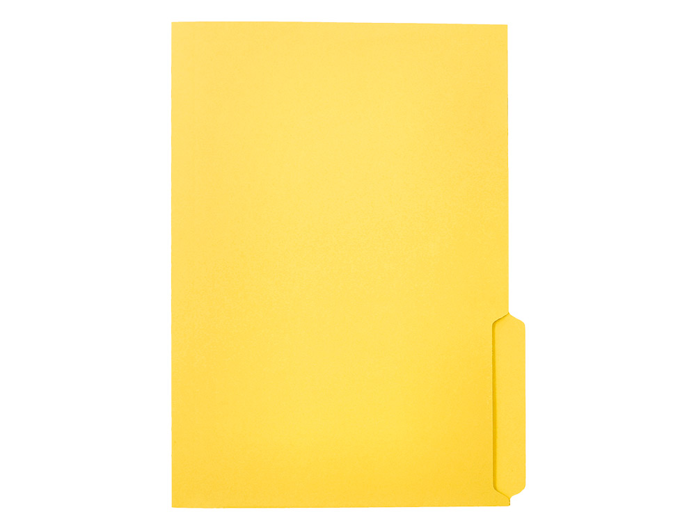 SUBCARPETA CARTULINA LIDERPAPEL A4 PESTAA INFERIOR 240G/M2 COLOR AMARILLO