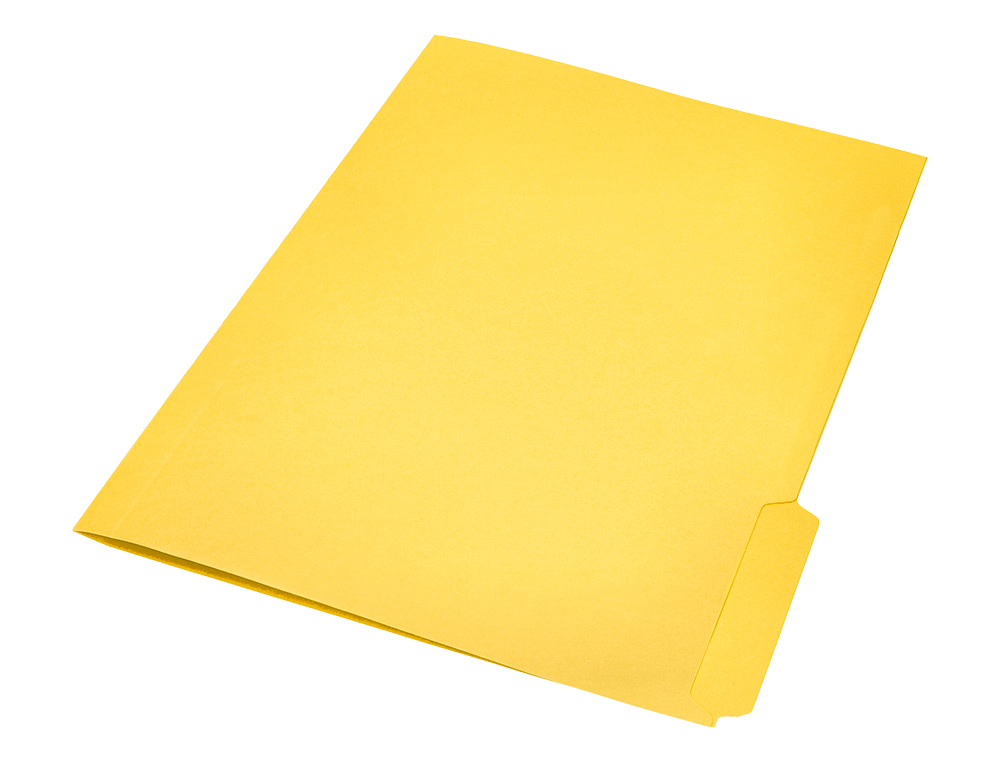 SUBCARPETA CARTULINA LIDERPAPEL A4 PESTAA INFERIOR 240G/M2 COLOR AMARILLO