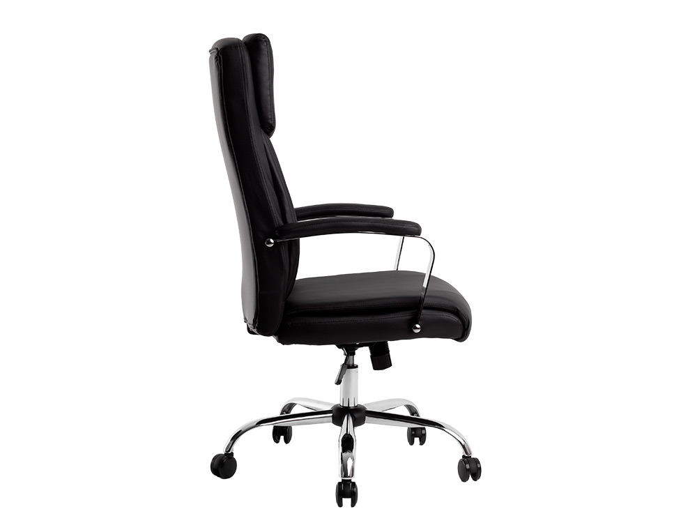 CADEIRA DE DIRECAO Q-CONNECT ENCOSTO ALTO REGULAVEL EM ALTURA 1170 + 80 MM LARGURA 650 MM PROFUNDIDADE 700 MM PRETA