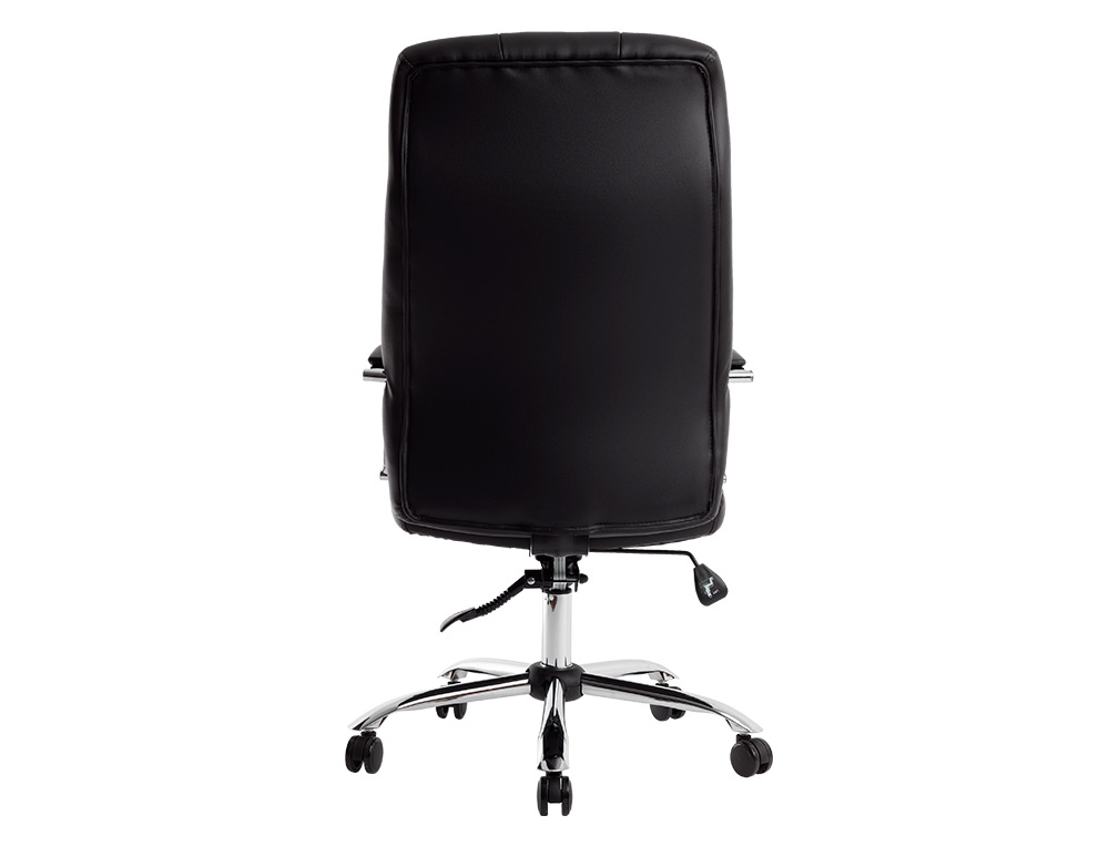 CADEIRA DE DIRECAO Q-CONNECT IMIT DE PELE BASE METAL ALT MAX 1250 MM LARG 610 MM PROF 700 MM RODAS PREMIUM COR PRETO