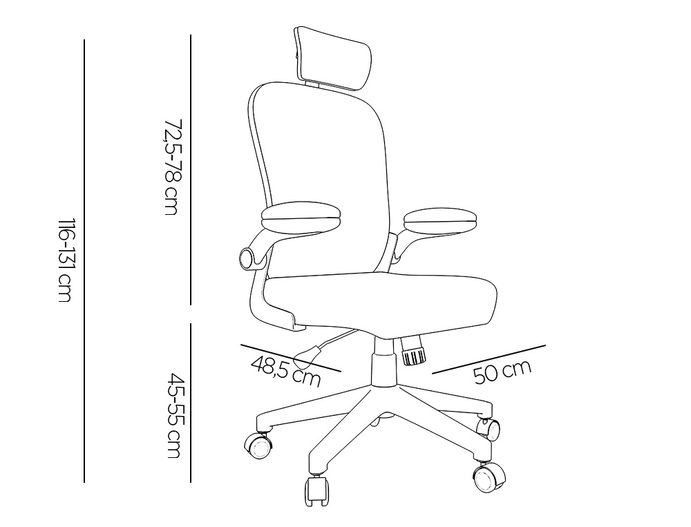CADEIRA ERGONOMICA Q-CONNECT MALHA BASE NYLON ALT MAX 1300 MM LARG 610 MM PROF 600 MM RODAS PREMIUM COR BRANCO/CINZA