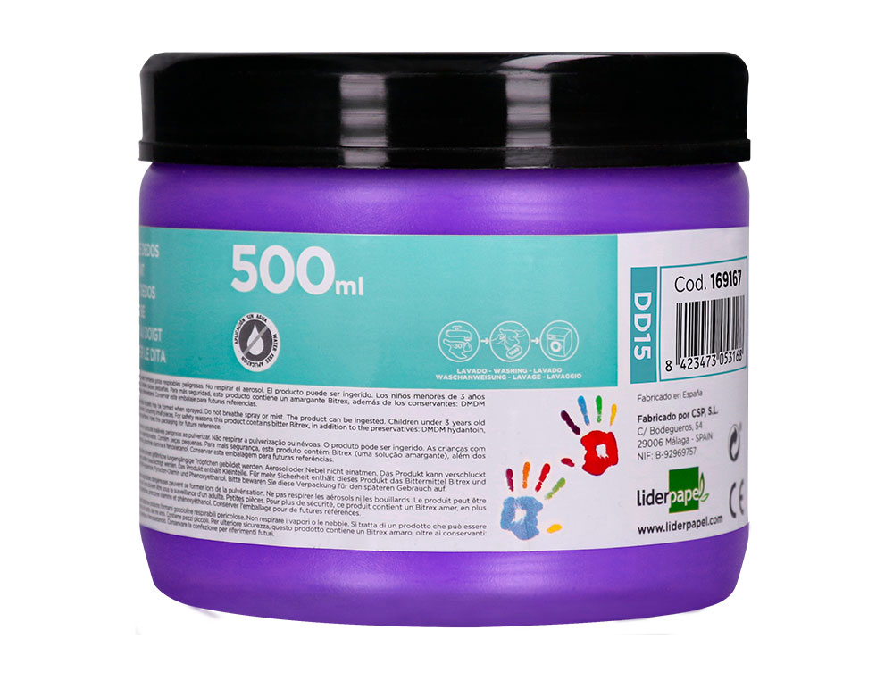 PINTURA DEDOS LIDERPAPEL VIOLETA TARRINA DE 50 CC