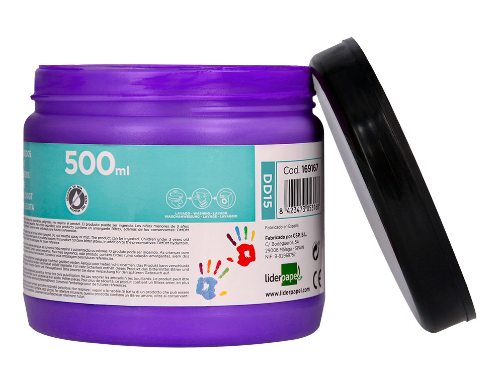 PINTURA DEDOS LIDERPAPEL VIOLETA TARRINA DE 50 CC