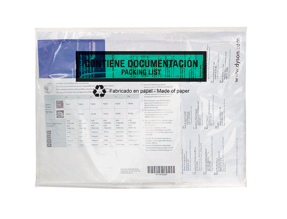 SOBRE AUTOADHESIVO Q-CONNECT PORTADOCUMENTOS MULTILINGUE 240X180 MM SIN VENTANA 100% PAPEL PAQUETE DE 100 UNIDADES