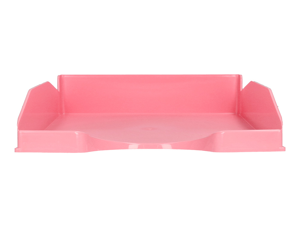 Bandeja sobremesa plastico q-connect rosa pastel opaco 240x70x340mm