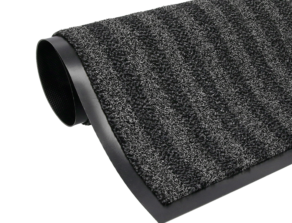 TAPETE DE CHAO Q-CONNECT PREMIUM PARA INTERIORES ANTIDESLIZANTE FIBRA POLIPROPILENO E FELTRO CINZA 60X40 CM