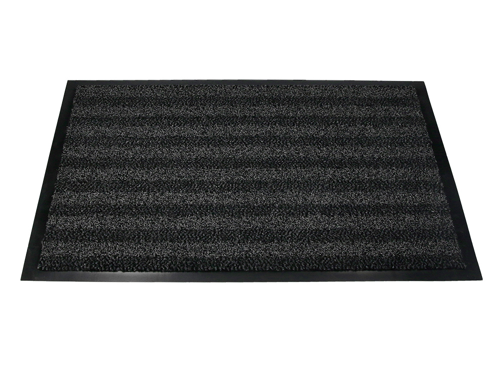 TAPETE DE CHAO Q-CONNECT PREMIUM PARA INTERIORES ANTIDESLIZANTE FIBRA POLIPROPILENO E FELTRO CINZA 60X40 CM