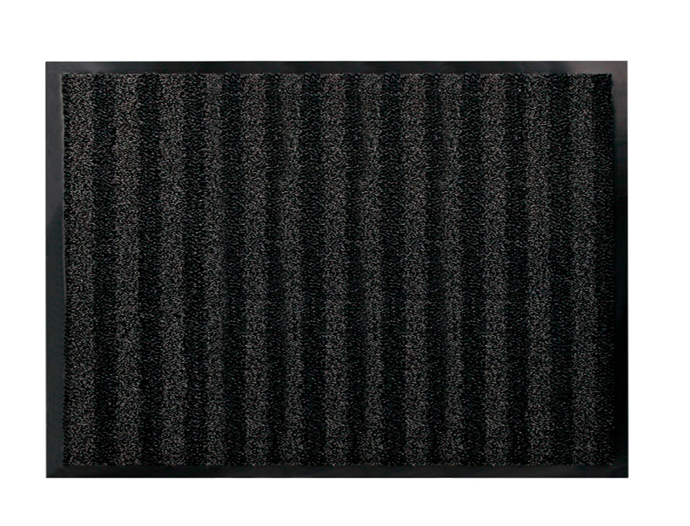 TAPETE DE CHAO Q-CONNECT PREMIUM PARA INTERIORES ANTIDESLIZANTE FIBRA POLIPROPILENO E FELTRO CINZA 90X150 CM