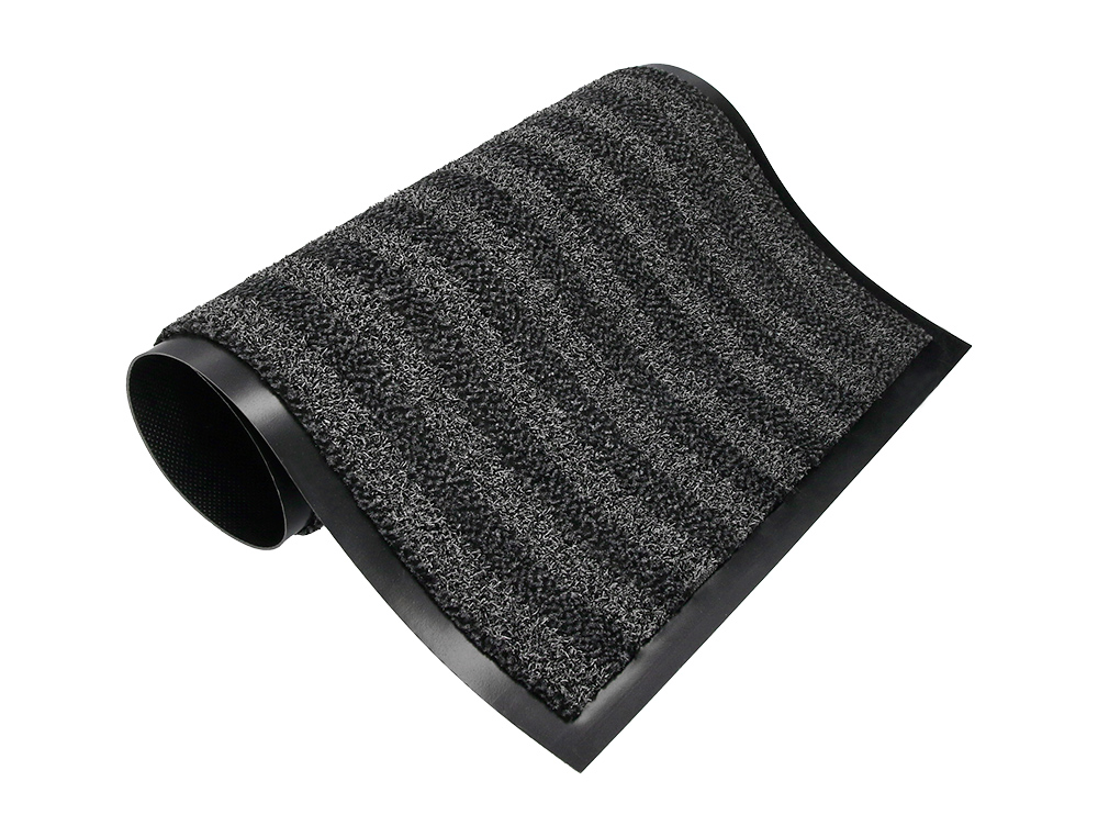 TAPETE DE CHAO Q-CONNECT PREMIUM PARA INTERIORES ANTIDESLIZANTE FIBRA POLIPROPILENO E FELTRO CINZA 90X150 CM