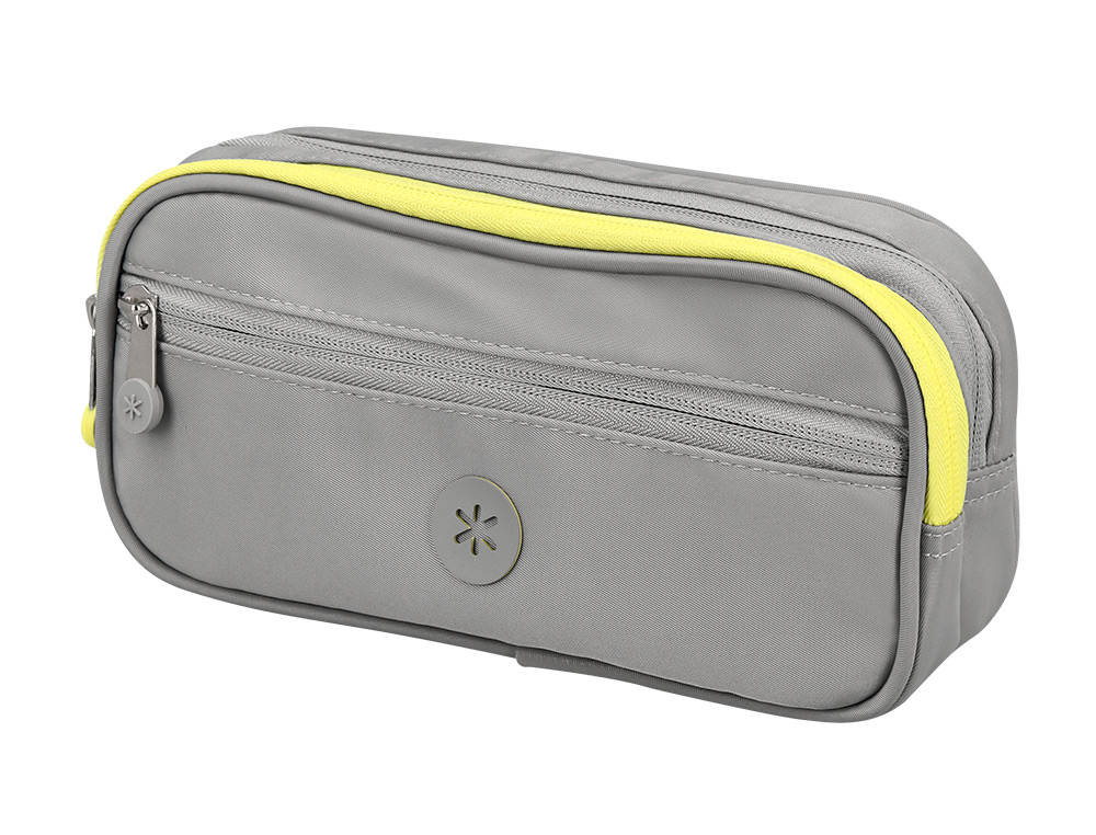 ESTUCHE PORTATODO ANTARTIK FUSION FLEX 3 CREMALLERAS GRIS COMPAÑERO MOCHILA 100X60X220 MM