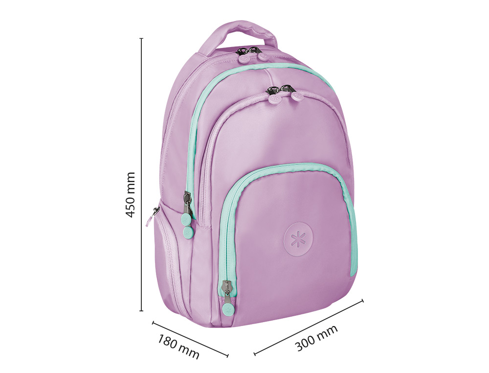 MOCHILA ANTARTIK FUSION FLEX MULTIBOLSILLO MORADO 19L 450X180X300 MM