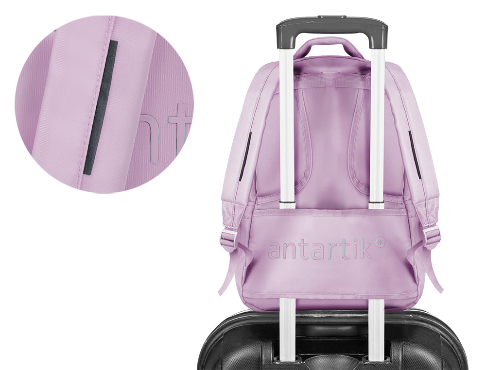 MOCHILA ANTARTIK FUSION FLEX MULTIBOLSILLO MORADO 19L 450X180X300 MM