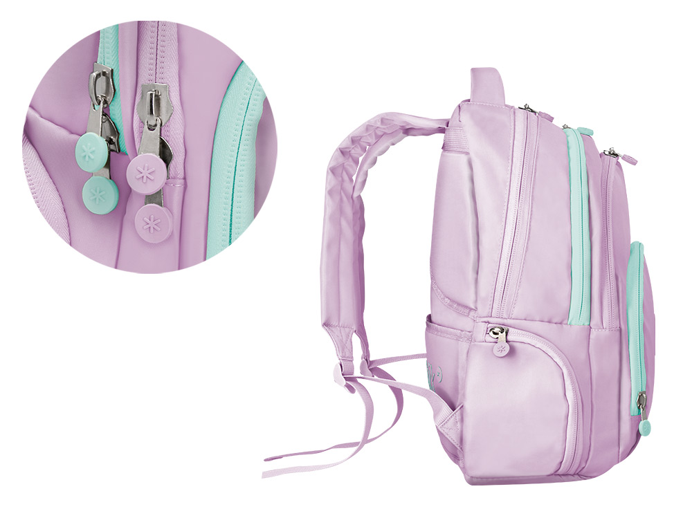 MOCHILA ANTARTIK FUSION FLEX MULTIBOLSILLO MORADO 19L 450X180X300 MM