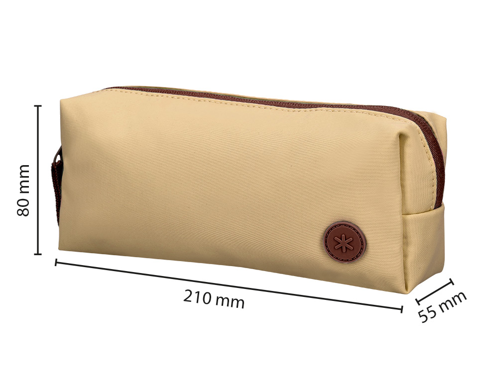 ESTUCHE PORTATODO ANTARTIK BASIC PACK 1 COMPARTIMENTO BEIGE COMPAÑERO MOCHILA 80X55X210 MM